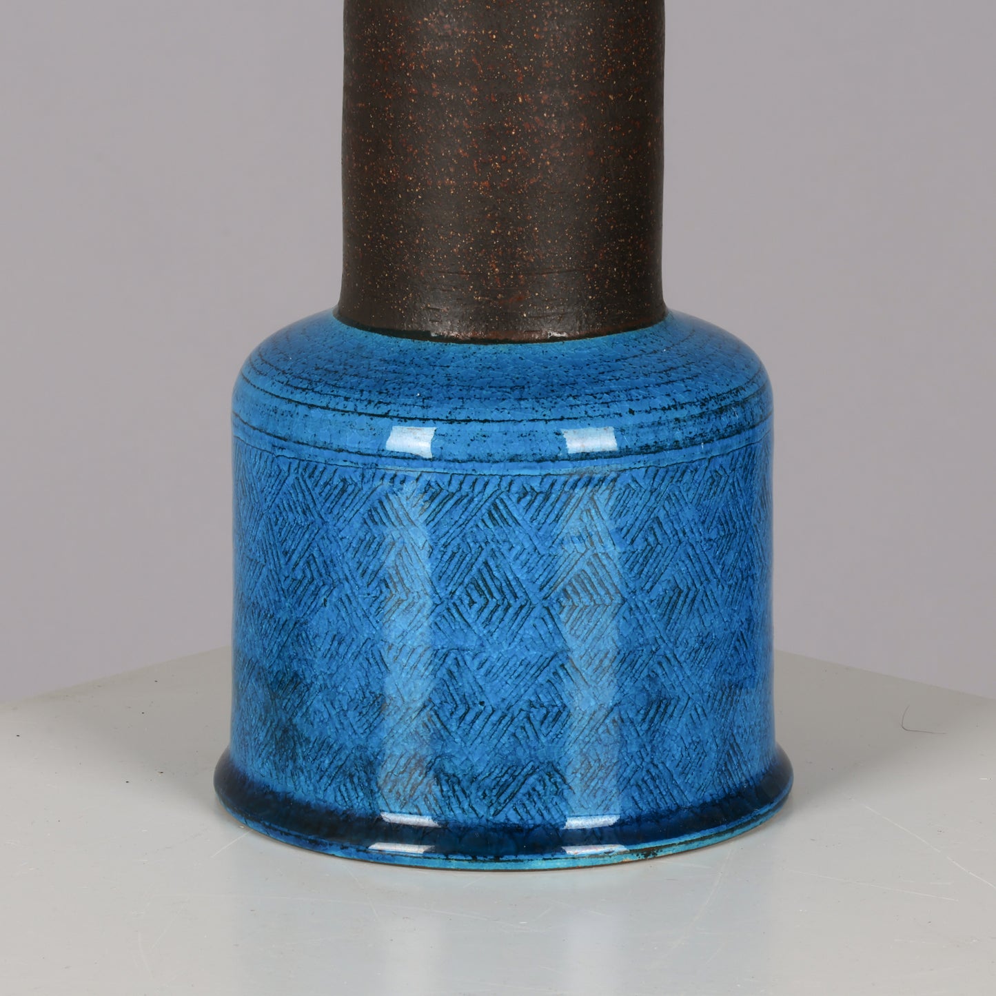 Nils Kahler table lamp ceramic Herman A. Kähler, Denmark, 1960 signed