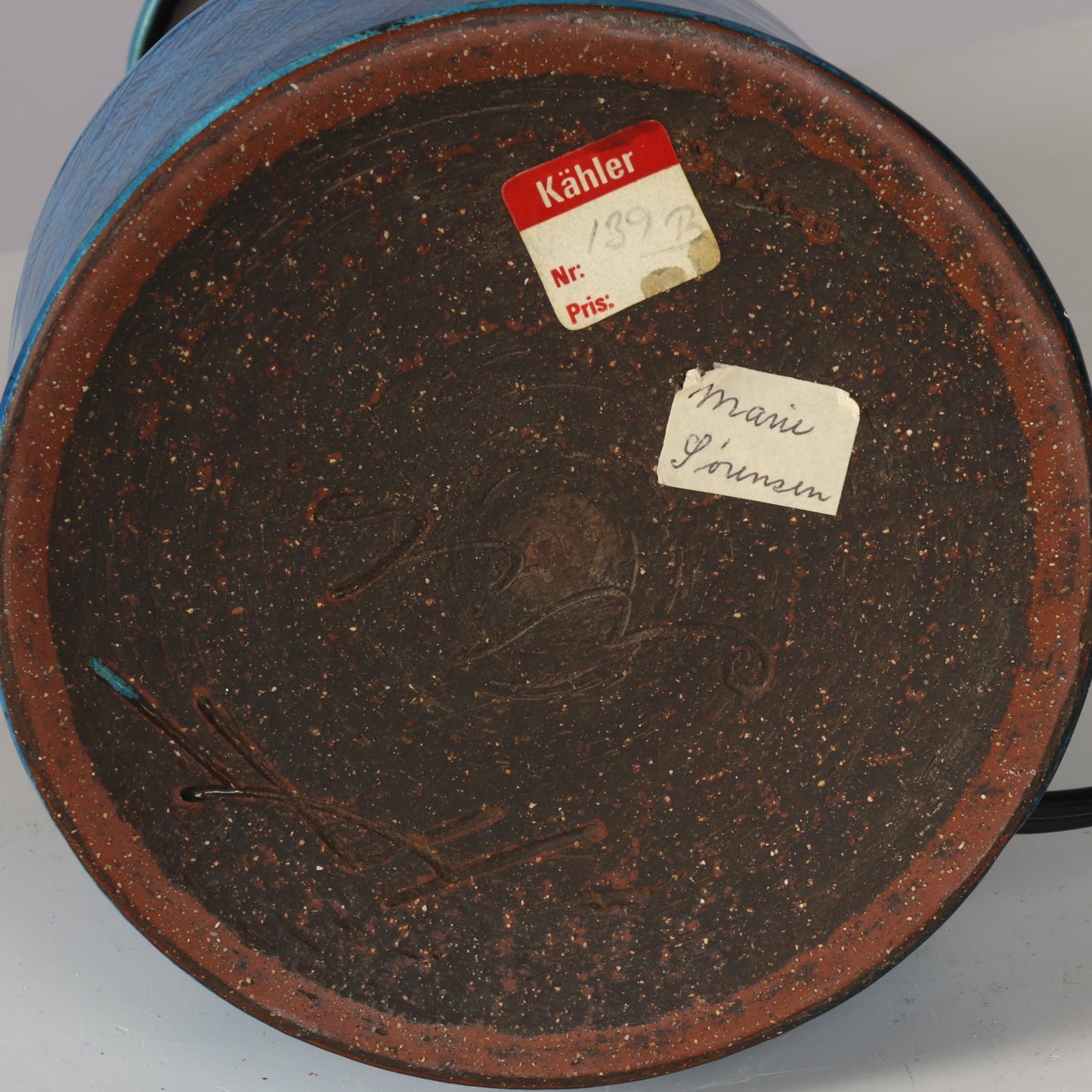 Nils Kahler table lamp ceramic Herman A. Kähler, Denmark, 1960 signed