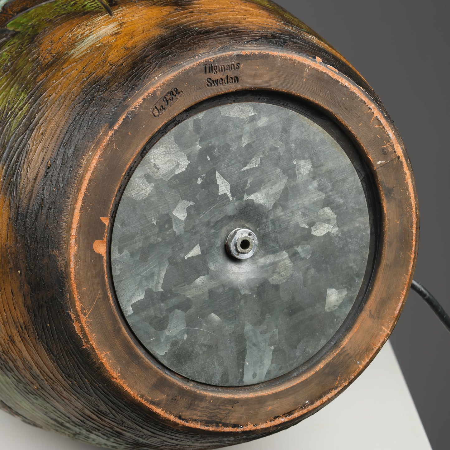 Ola Fihl , giant glazed ceramic lamp, Tilgmans Keramik, Sweden 1960 signed