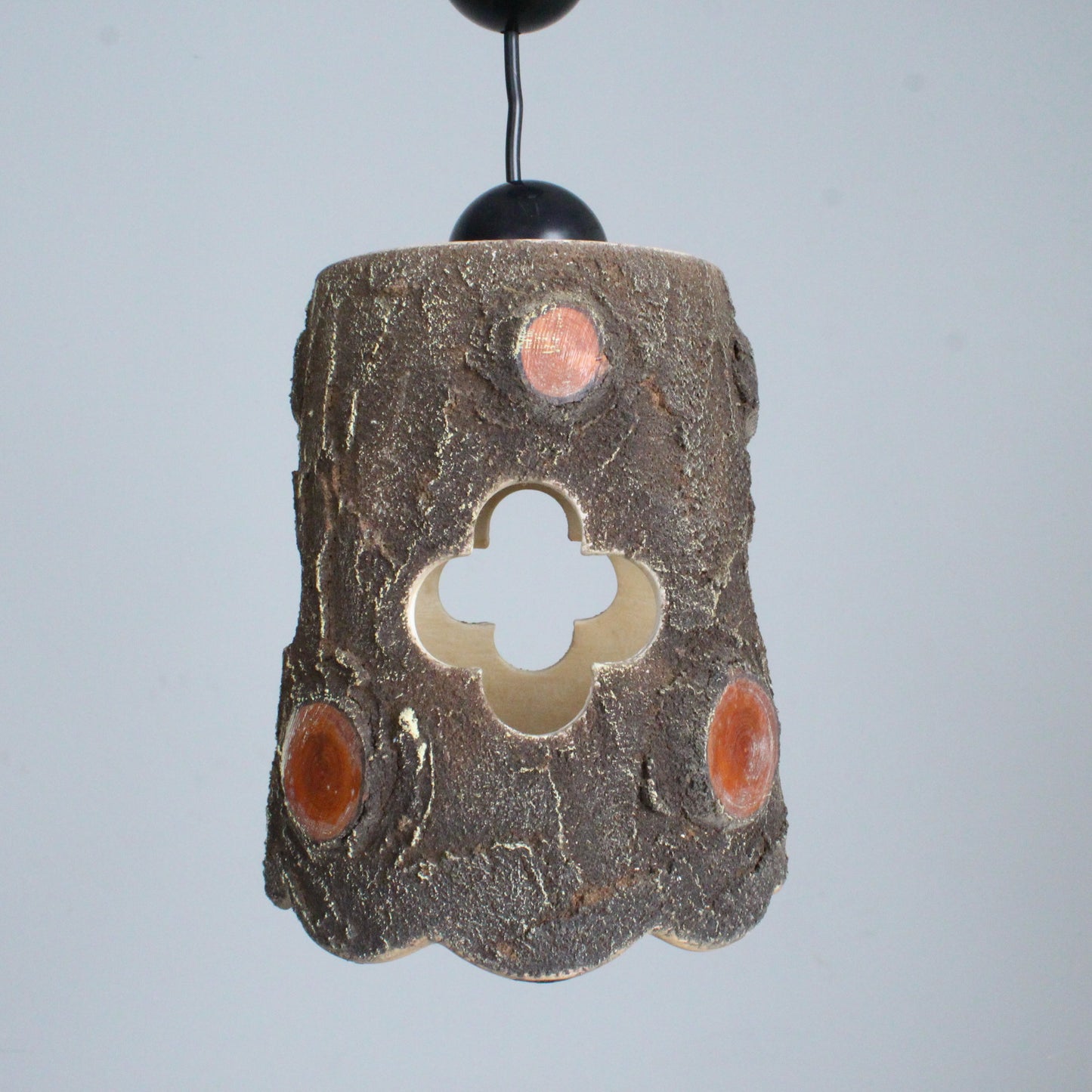 Pendant light in brutalist ceramic France 1950