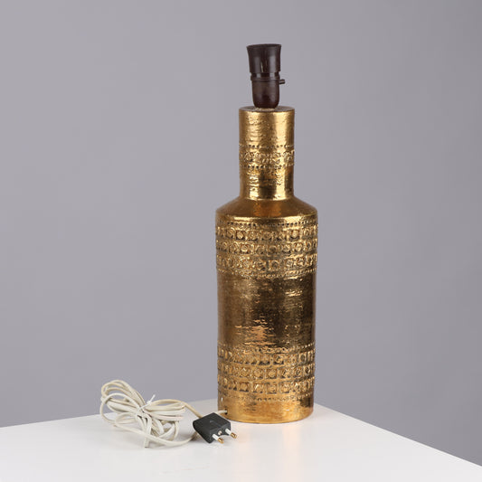 Bitossi gold lamp by Aldo Londi Sweden 1960
