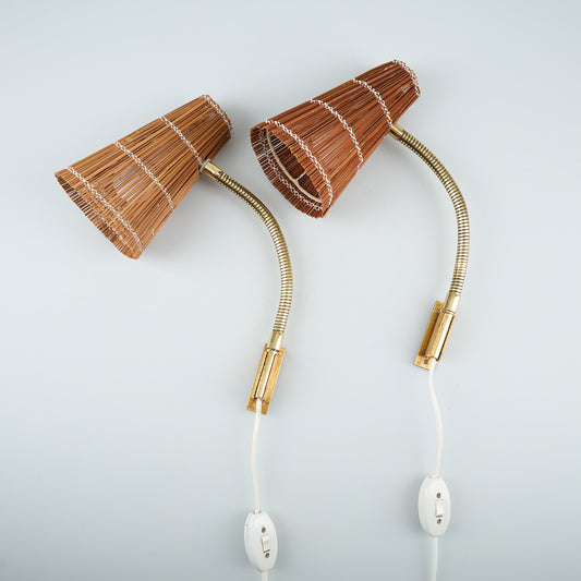 Lisa Johansson-Pape wall lamps model 50-056 of Stockmann Orno Sweden 1960