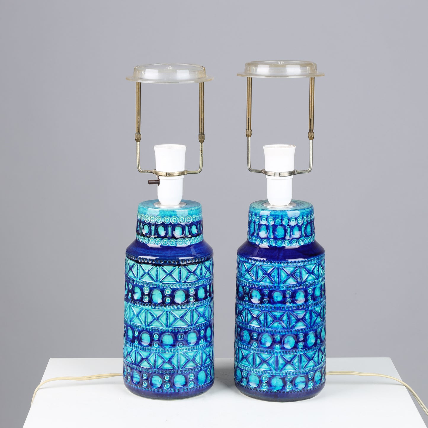 Bitossi Style table lamps a pair Marked LYSKÆR Denmark 1960s
