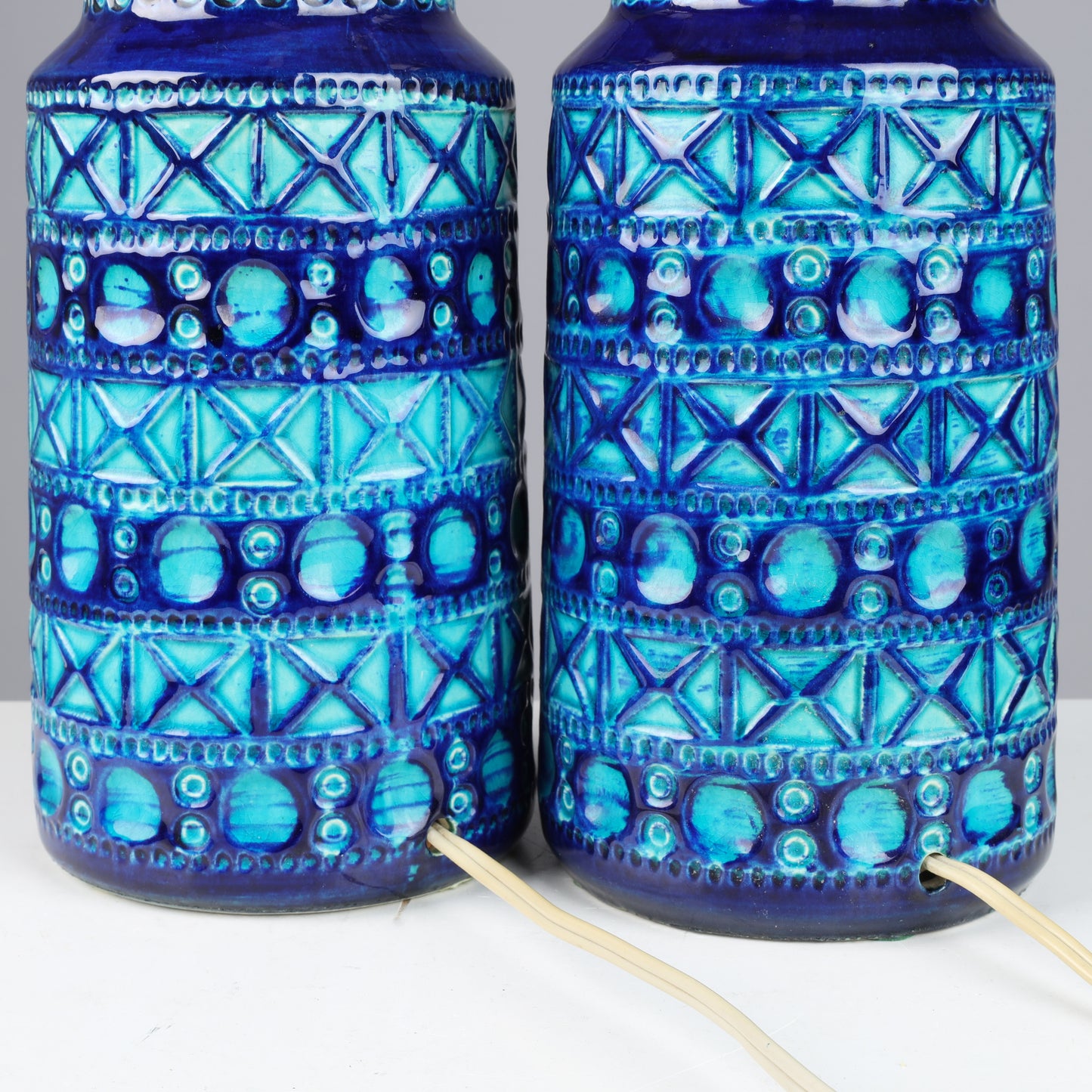 Bitossi Style table lamps a pair Marked LYSKÆR Denmark 1960s