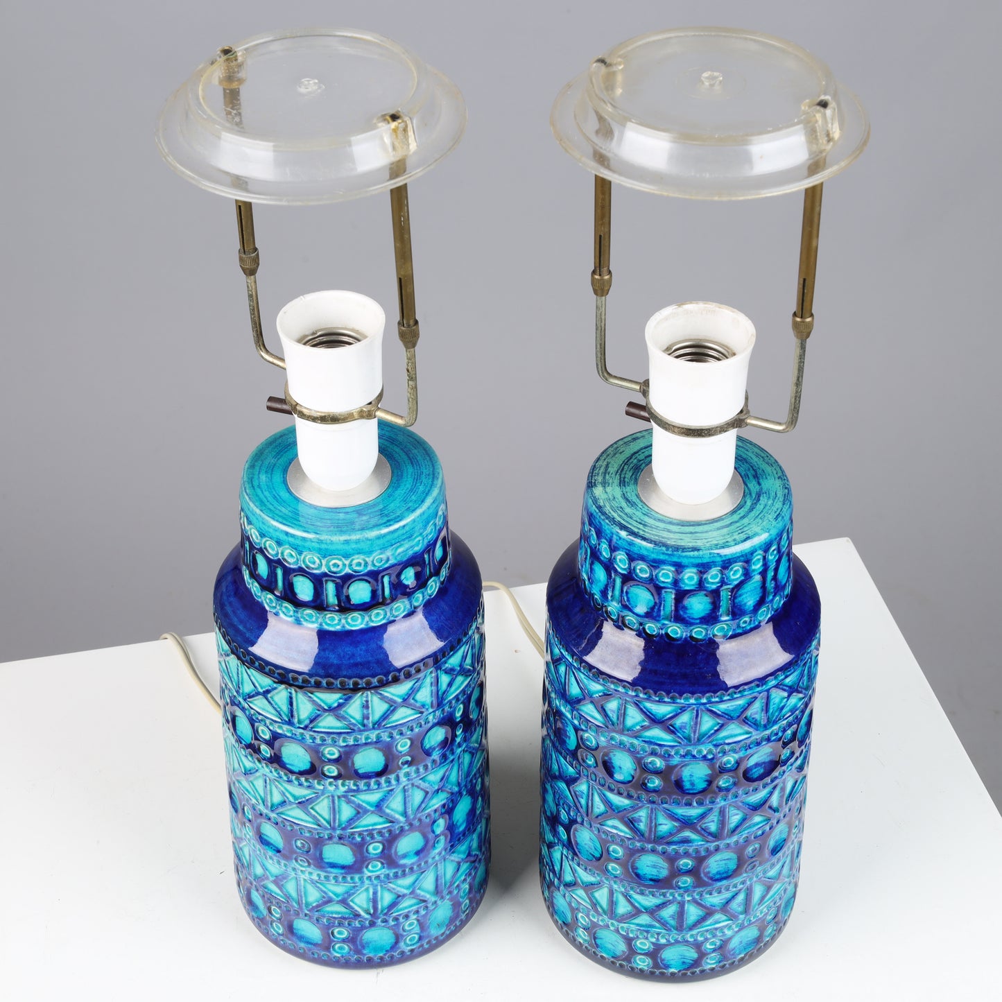 Bitossi Style table lamps a pair Marked LYSKÆR Denmark 1960s