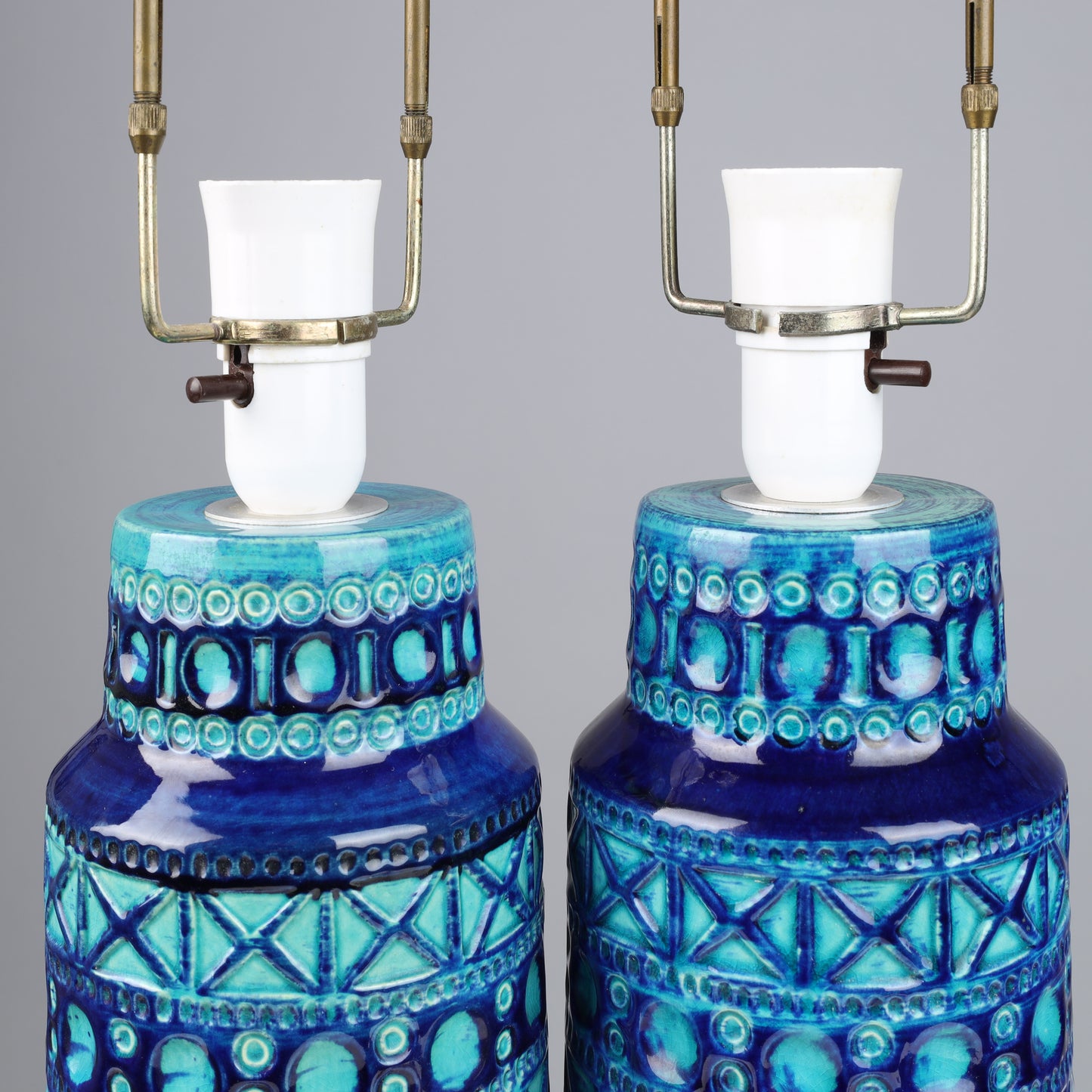 Bitossi Style table lamps a pair Marked LYSKÆR Denmark 1960s