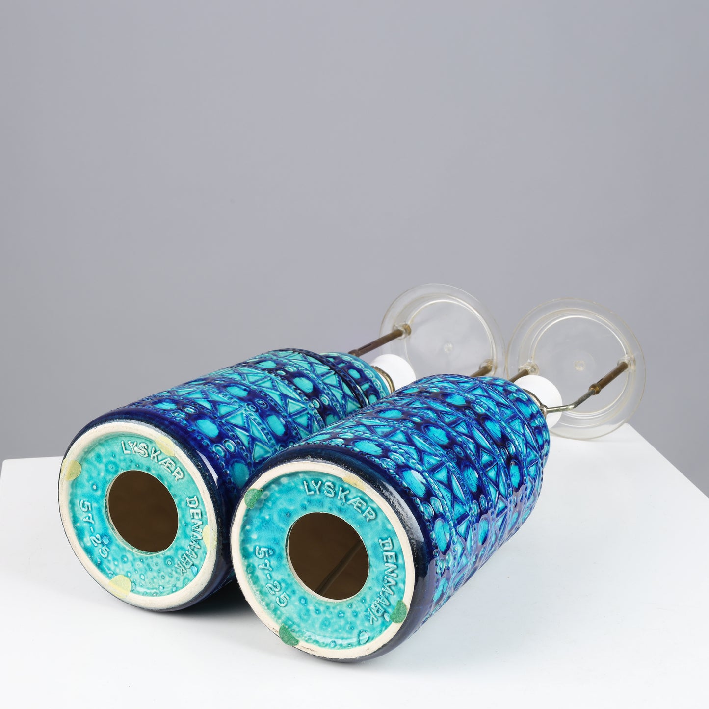 Bitossi Style table lamps a pair Marked LYSKÆR Denmark 1960s