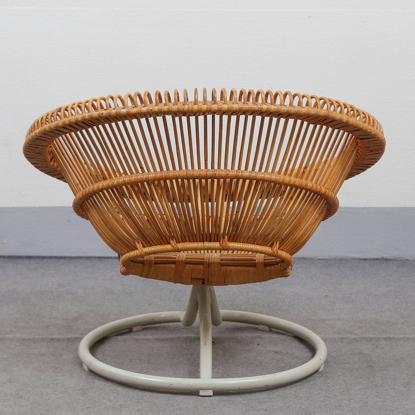 "Rondo" armchair rattan Göte Möbler Nässjö AB Sweden 1960s