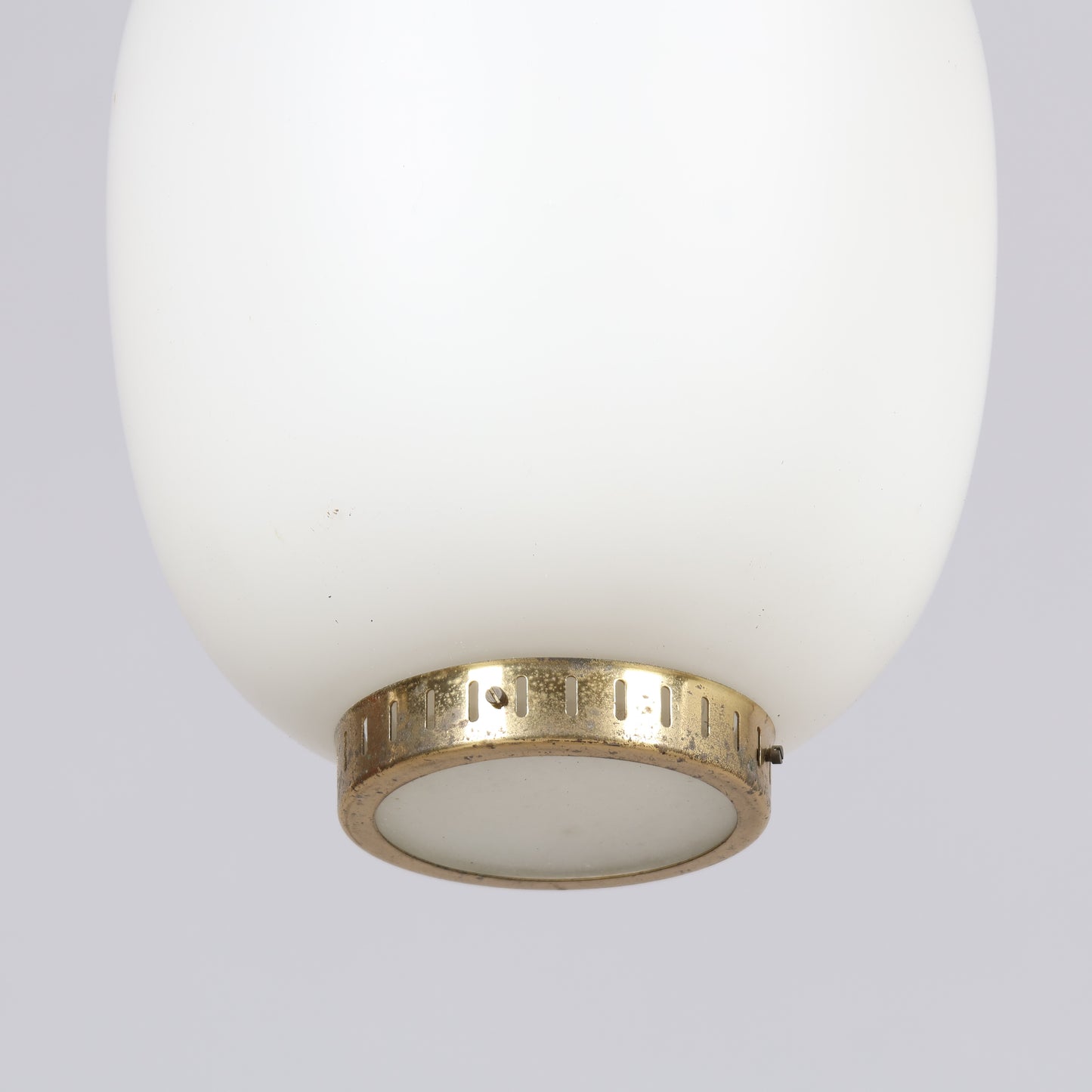 Bent Karlby pendant light "china"  in brass and glass Lyfa Denmark 1960