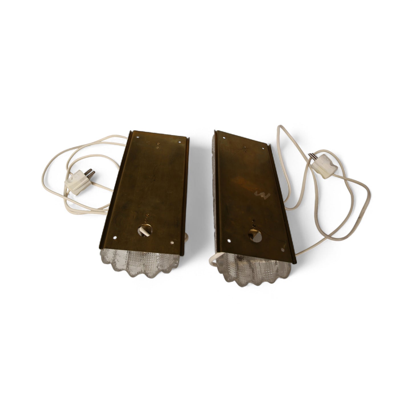 Glass Wall Lamp by Carl Fagerlund for Orrefors Sweden 1960s set of 2