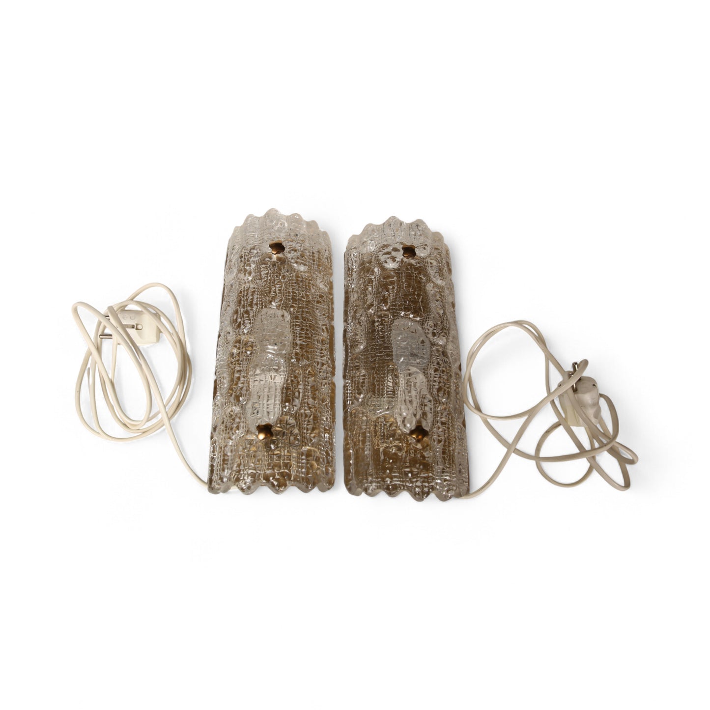 Glass Wall Lamp by Carl Fagerlund for Orrefors Sweden 1960s set of 2