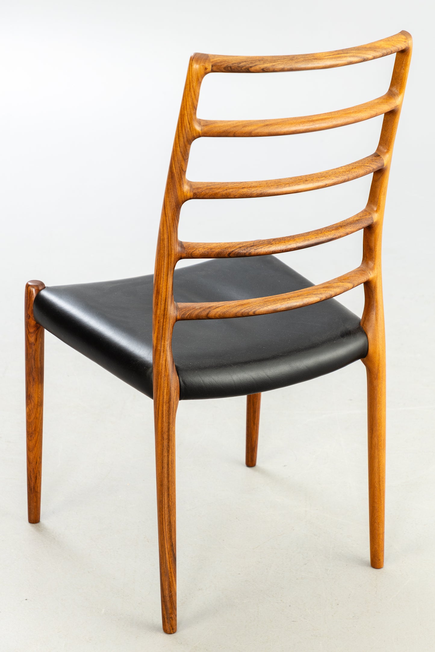 Niels Otto Moller 82 Model rosewood set of 6 stamped and numbered Denmark 1970