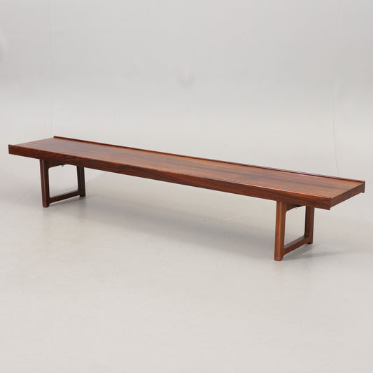 Torbjorn Afdal bench in Rosewood model “Krobo” 2m for Bruksbo, Norway, 1960s