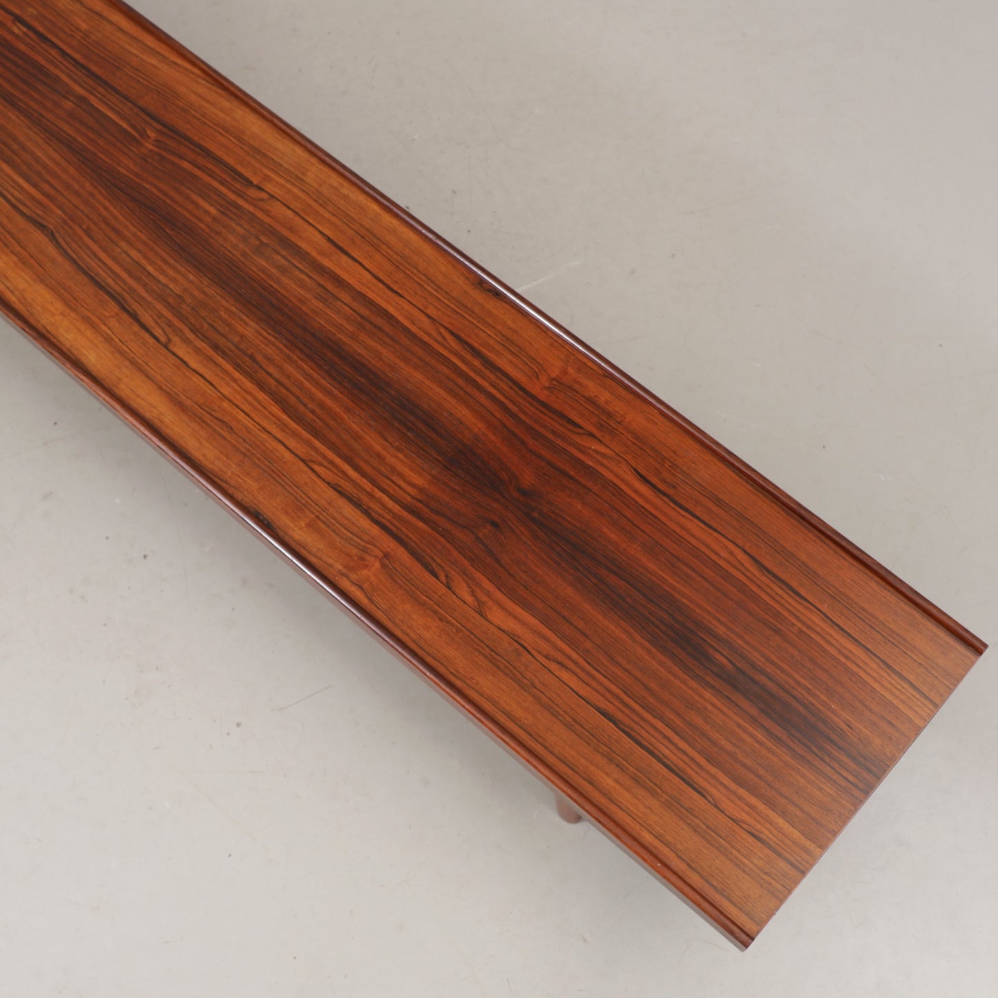 Torbjorn Afdal bench in Rosewood model “Krobo” 2m for Bruksbo, Norway, 1960s