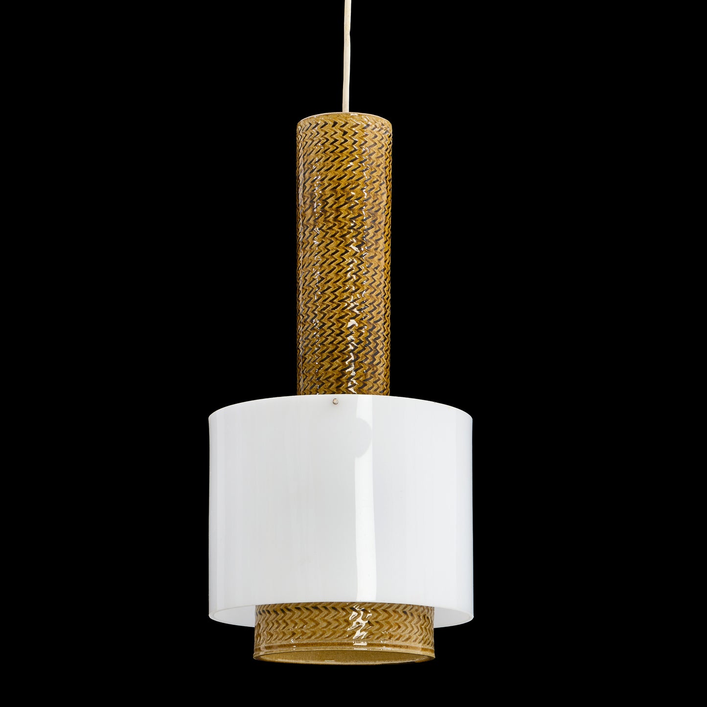 Nils Kahler rare pendant light ceramic Herman A. Kähler, Denmark, 1960