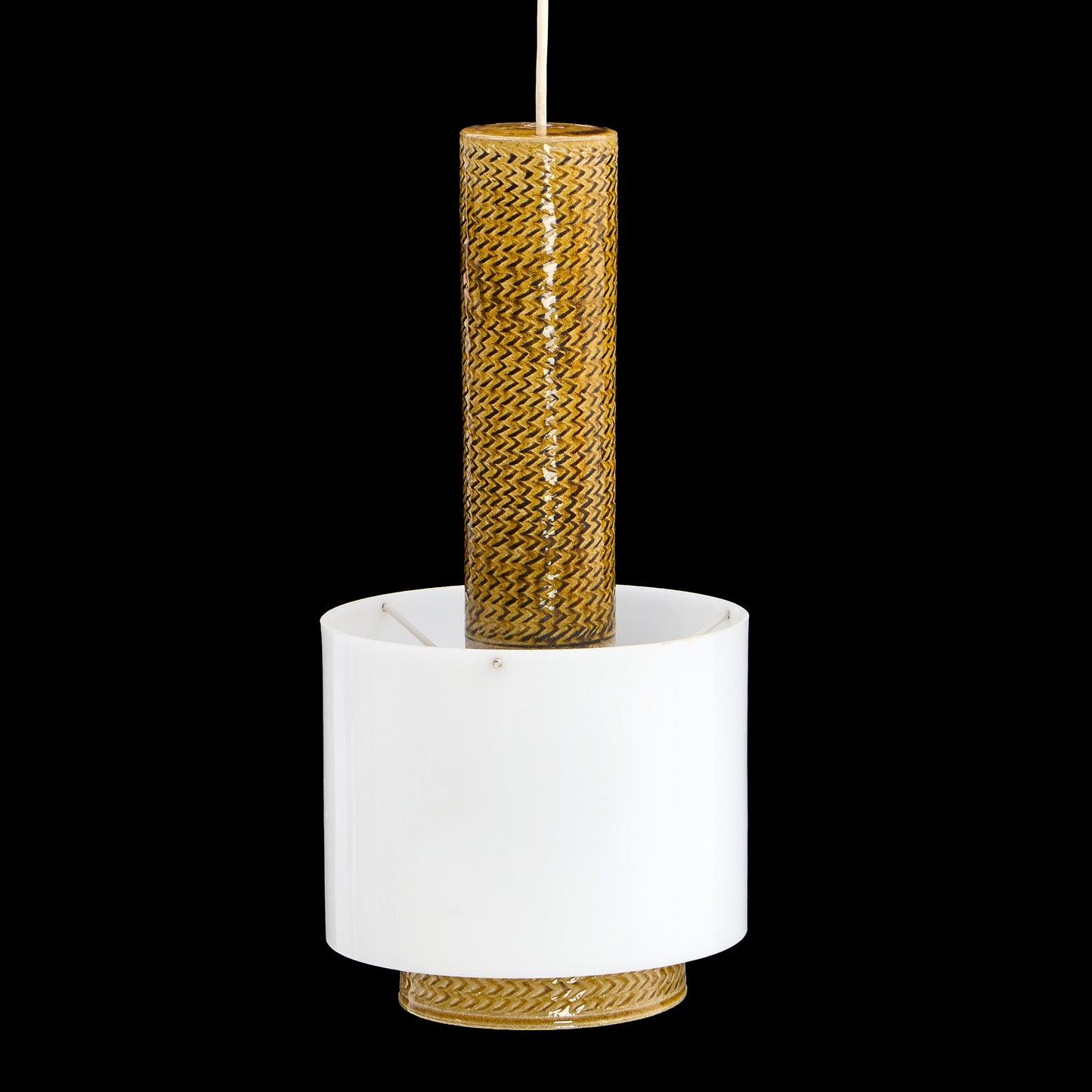 Nils Kahler rare pendant light ceramic Herman A. Kähler, Denmark, 1960