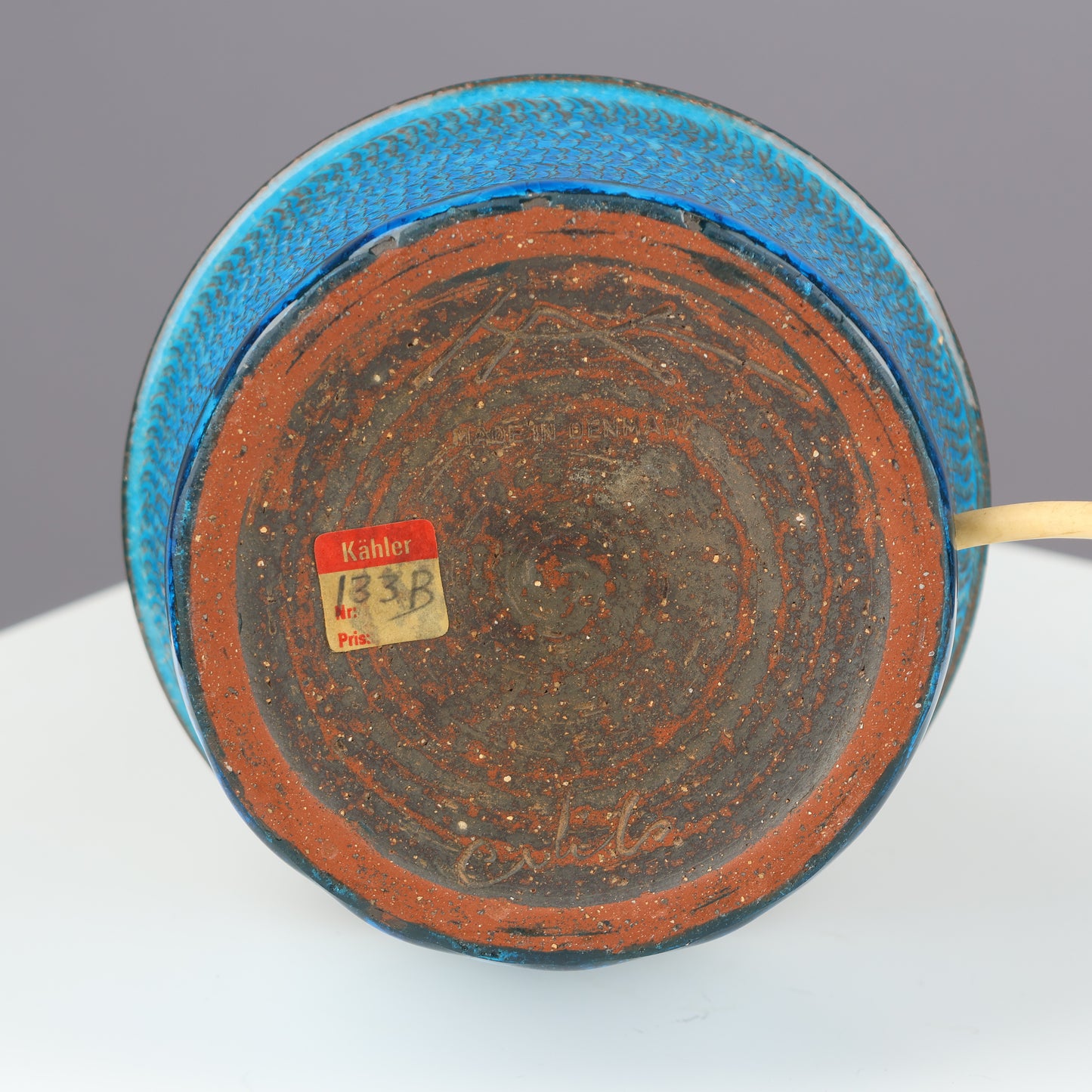 Nils Kahler table lamp ceramic Herman A. Kähler, Denmark, 1960 signed