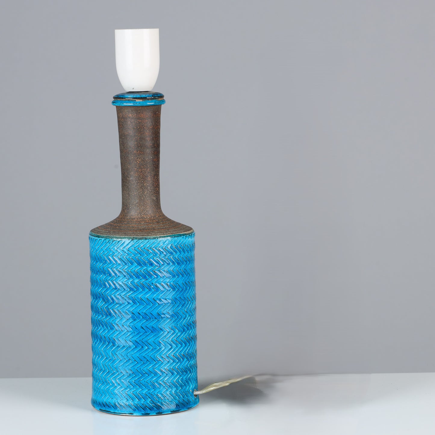 Nils Kahler table lamp ceramic Herman A. Kähler, Denmark, 1960 signed