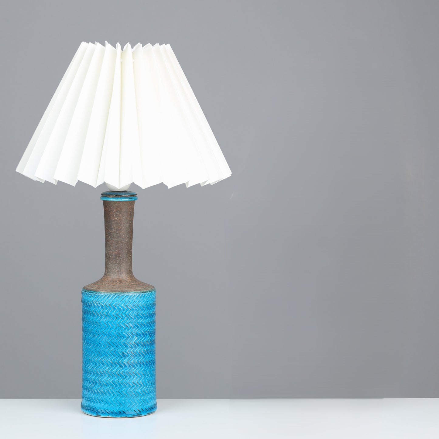 Nils Kahler table lamp ceramic Herman A. Kähler, Denmark, 1960 signed