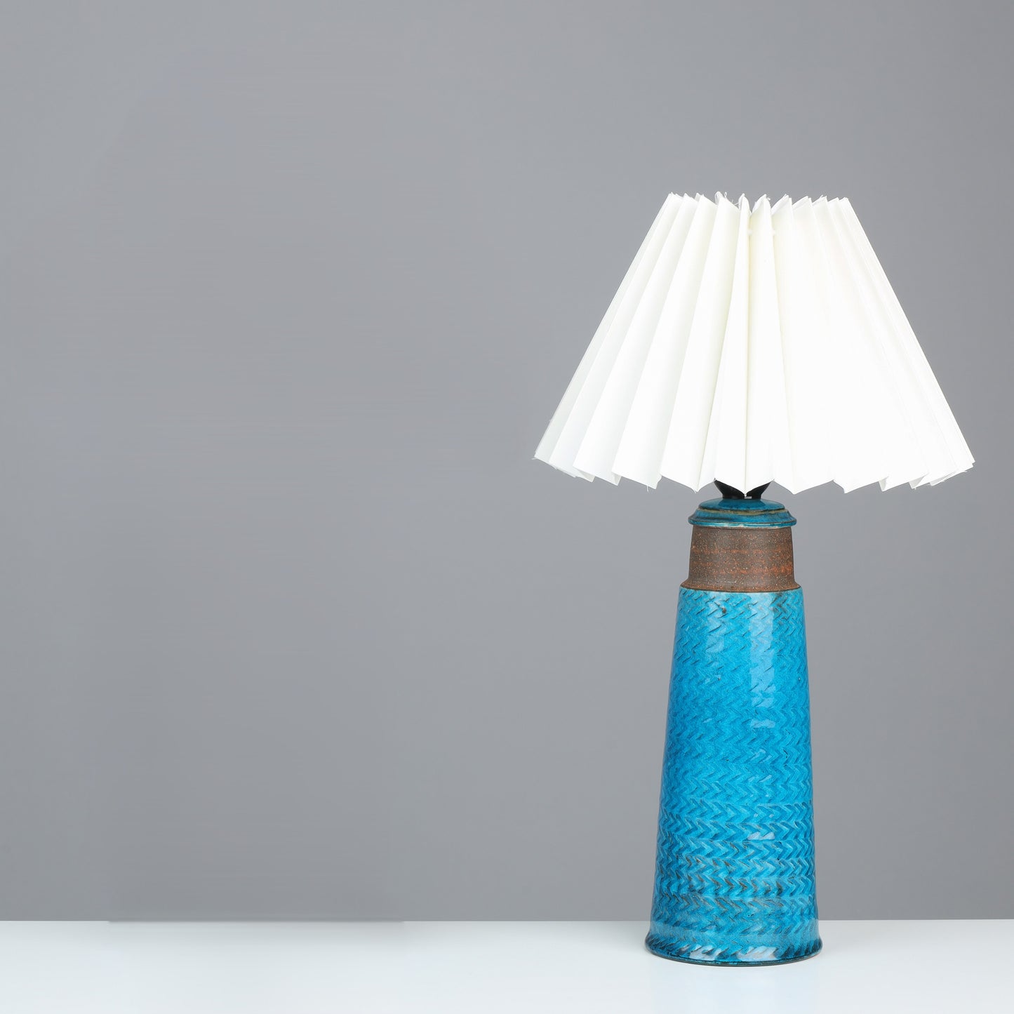 Nils Kahler table lamp ceramic Herman A. Kähler, Denmark, 1960 signed