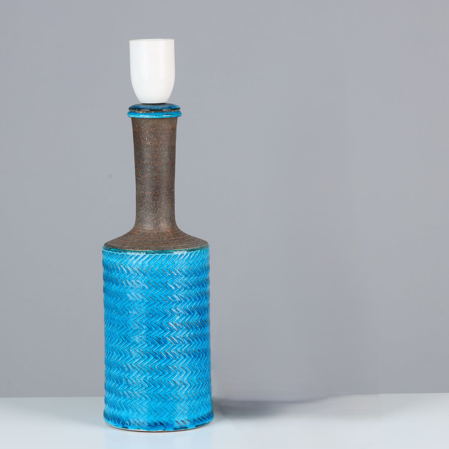 Nils Kahler table lamp ceramic Herman A. Kähler, Denmark, 1960 signed