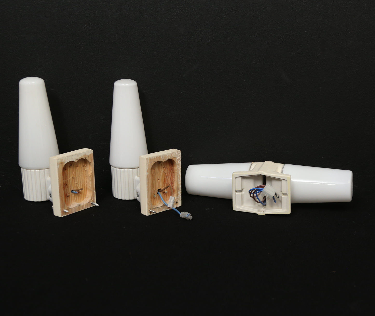 Sigvard Bernadotte Set of 3 Wall Lights for IFÖ Sweden, 1960s