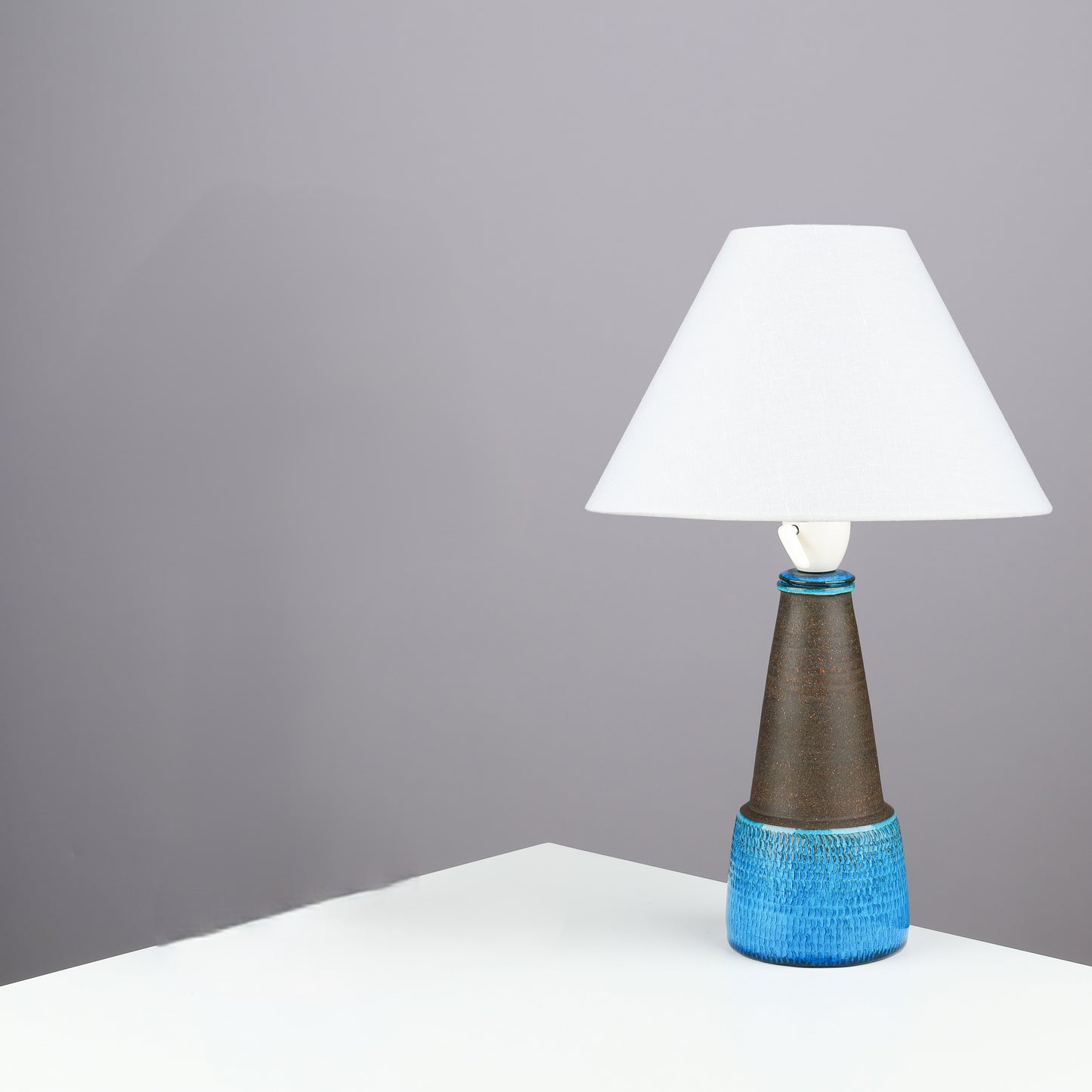 Nils Kahler table lamp ceramic Herman A. Kähler, Denmark, 1960 signed