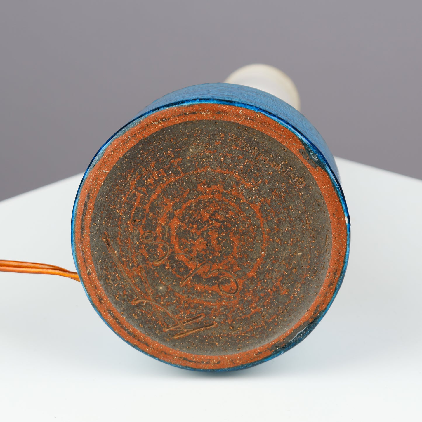 Nils Kahler table lamp ceramic Herman A. Kähler, Denmark, 1960 signed