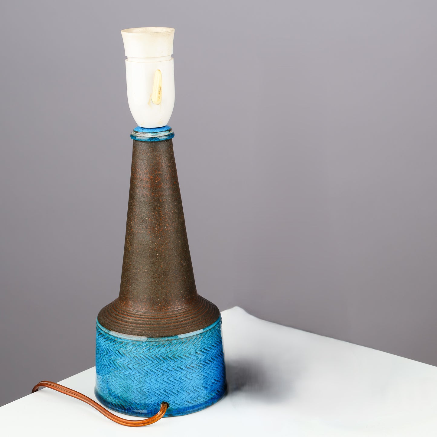 Nils Kahler table lamp ceramic Herman A. Kähler, Denmark, 1960 signed