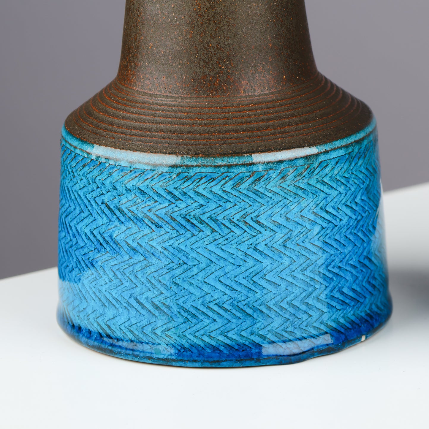 Nils Kahler table lamp ceramic Herman A. Kähler, Denmark, 1960 signed