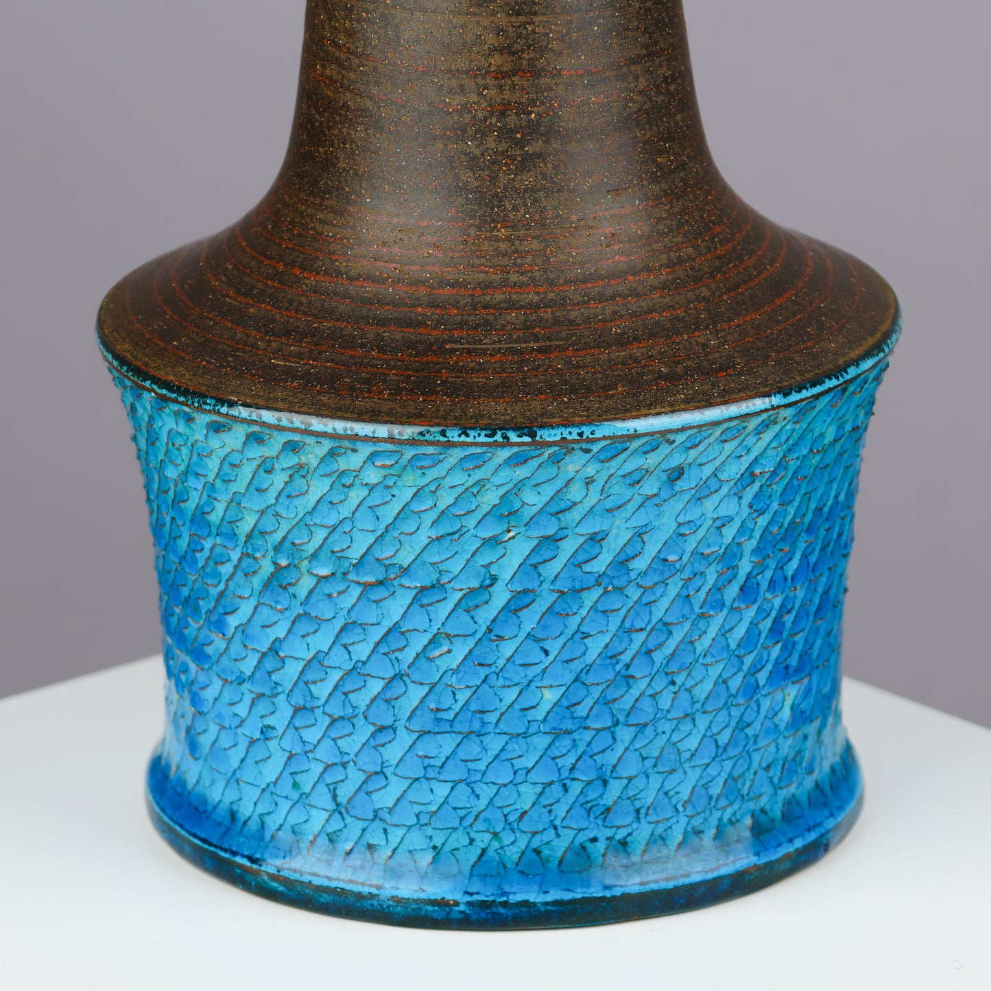 Nils Kahler table lamp ceramic Herman A. Kähler, Denmark, 1960 signed