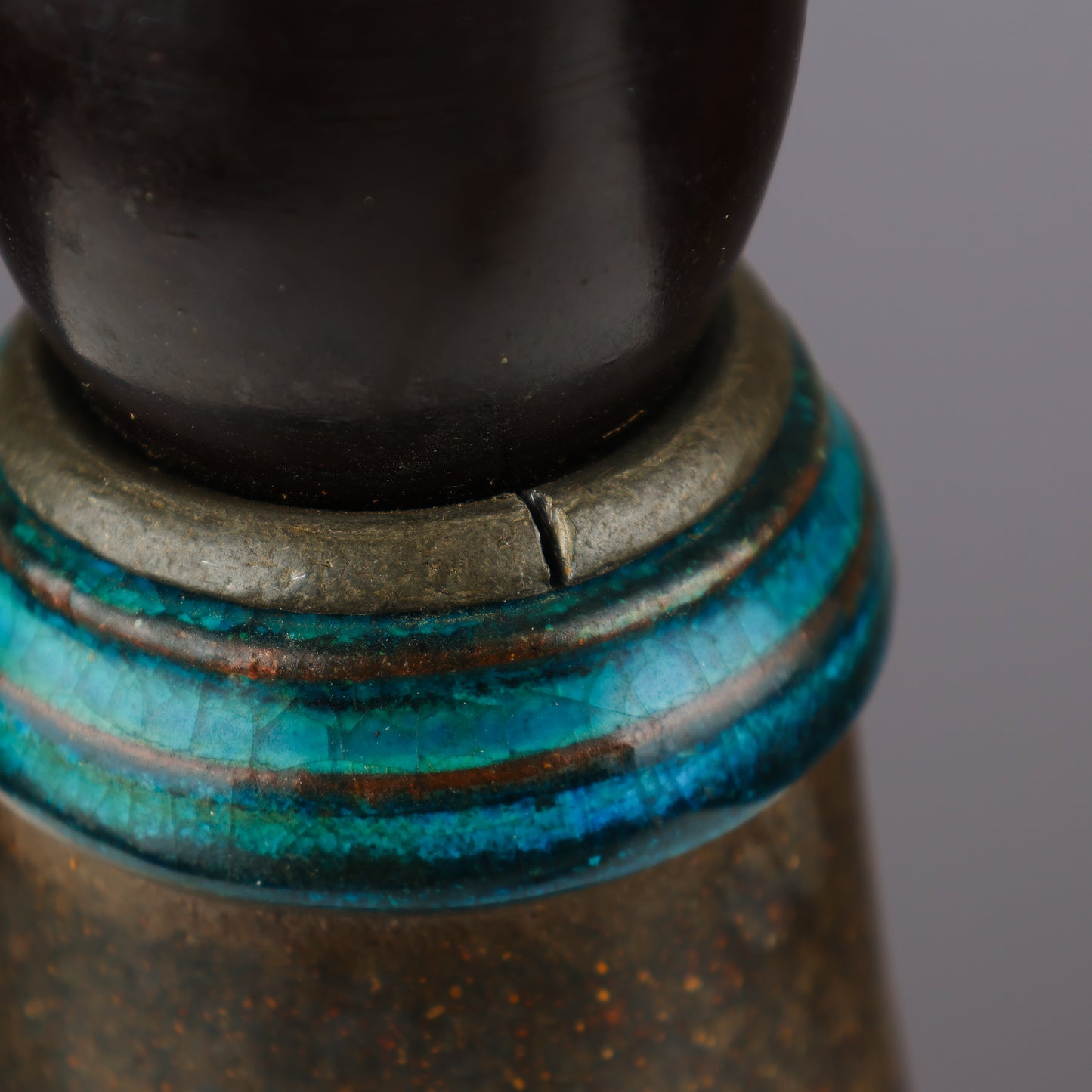 Nils Kahler table lamp ceramic Herman A. Kähler, Denmark, 1960 signed