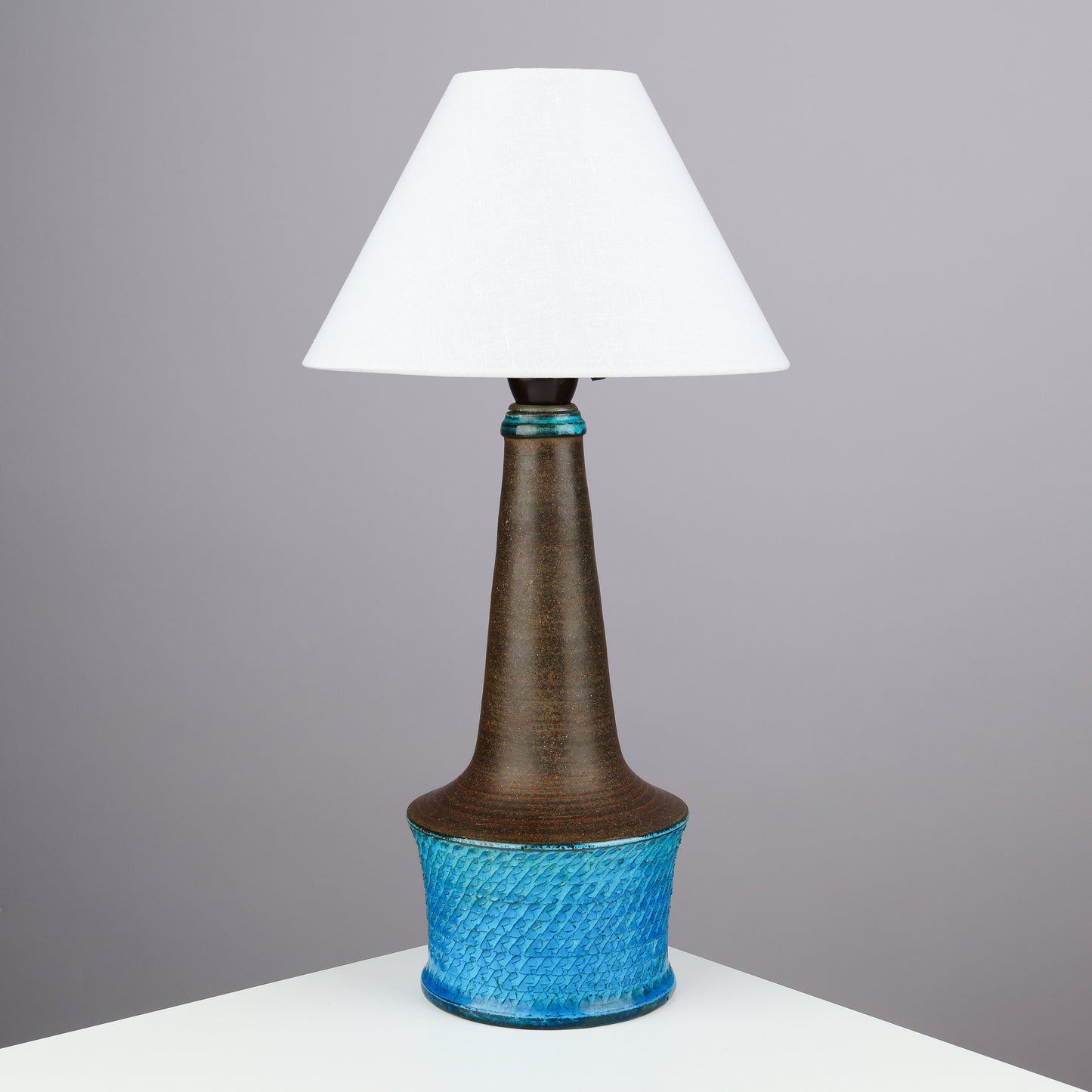 Nils Kahler table lamp ceramic Herman A. Kähler, Denmark, 1960 signed