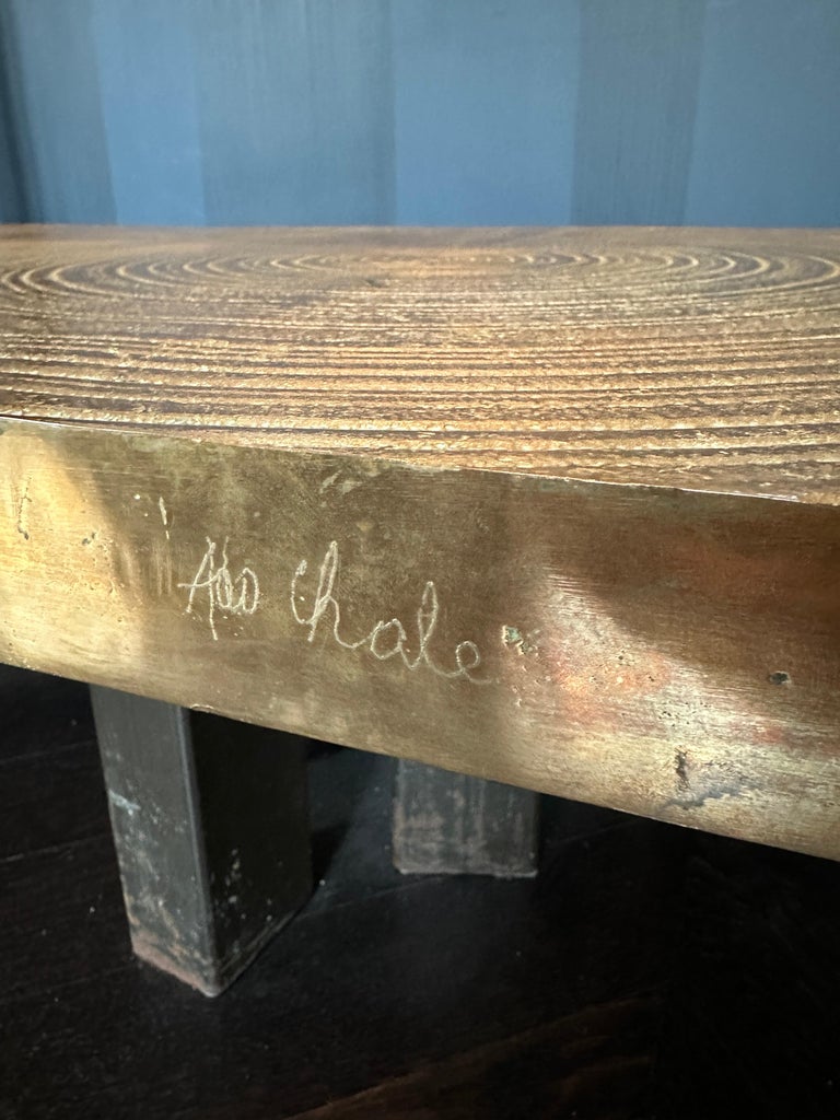 Ado Châle Table 'Goutte D’eau' Bronze Belgium 1980s Signed