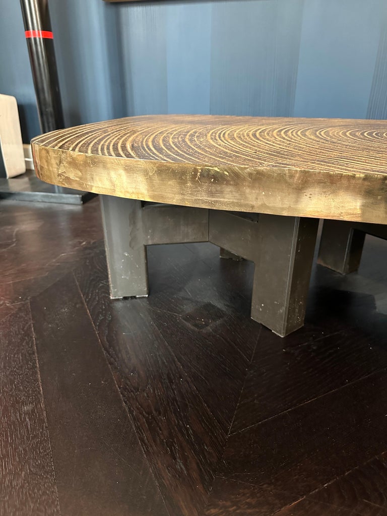 Ado Châle Table 'Goutte D’eau' Bronze Belgium 1980s Signed